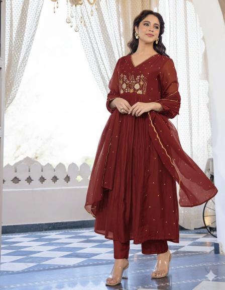 Jaipuri anarkali 3pcs wholesale kurti in jugsali